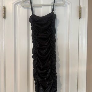 Katie J NYC Black Ruched Formal Dress- kids large ( youth)